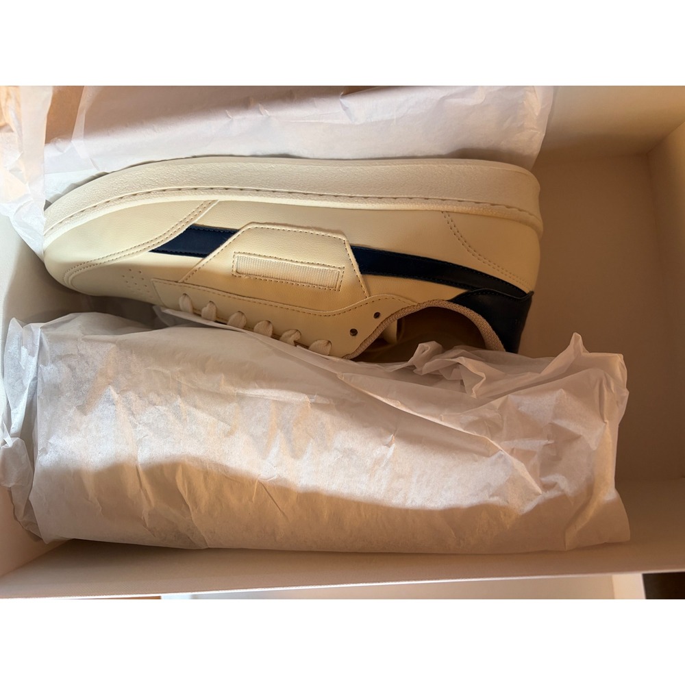 Oliver Cabell Vegan 481 Sneakers Ocean Cream Navy Blue Low Top Shoes Size 40
